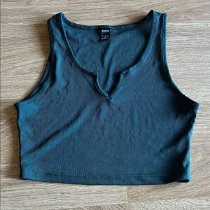 ⭐️SHEIN Dark Teal Ribbed Crop Top